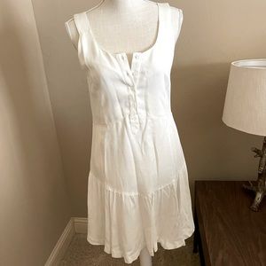 White Button front dress